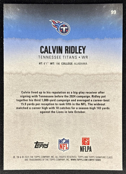 Calvin Ridley 2025 Topps Signature Class Chrome Veteran Titans Sports Trading Cards