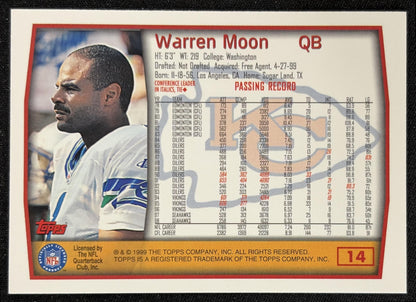 Warren Moon 1999 Topps Season Opener Chiefs