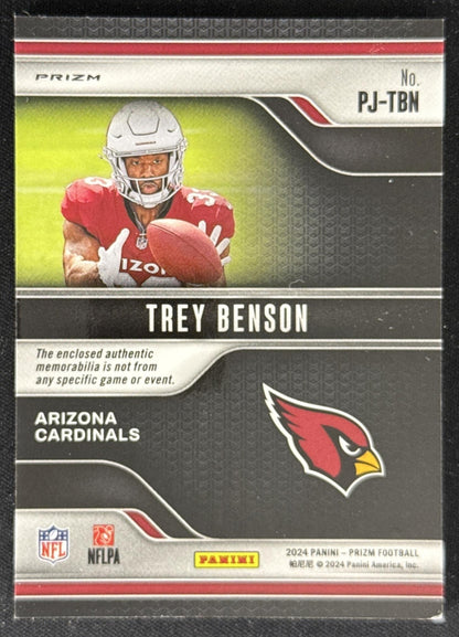 Trey Benson 2024 Panini Prizm Premier Jerseys Cardinals Sports Trading Card
