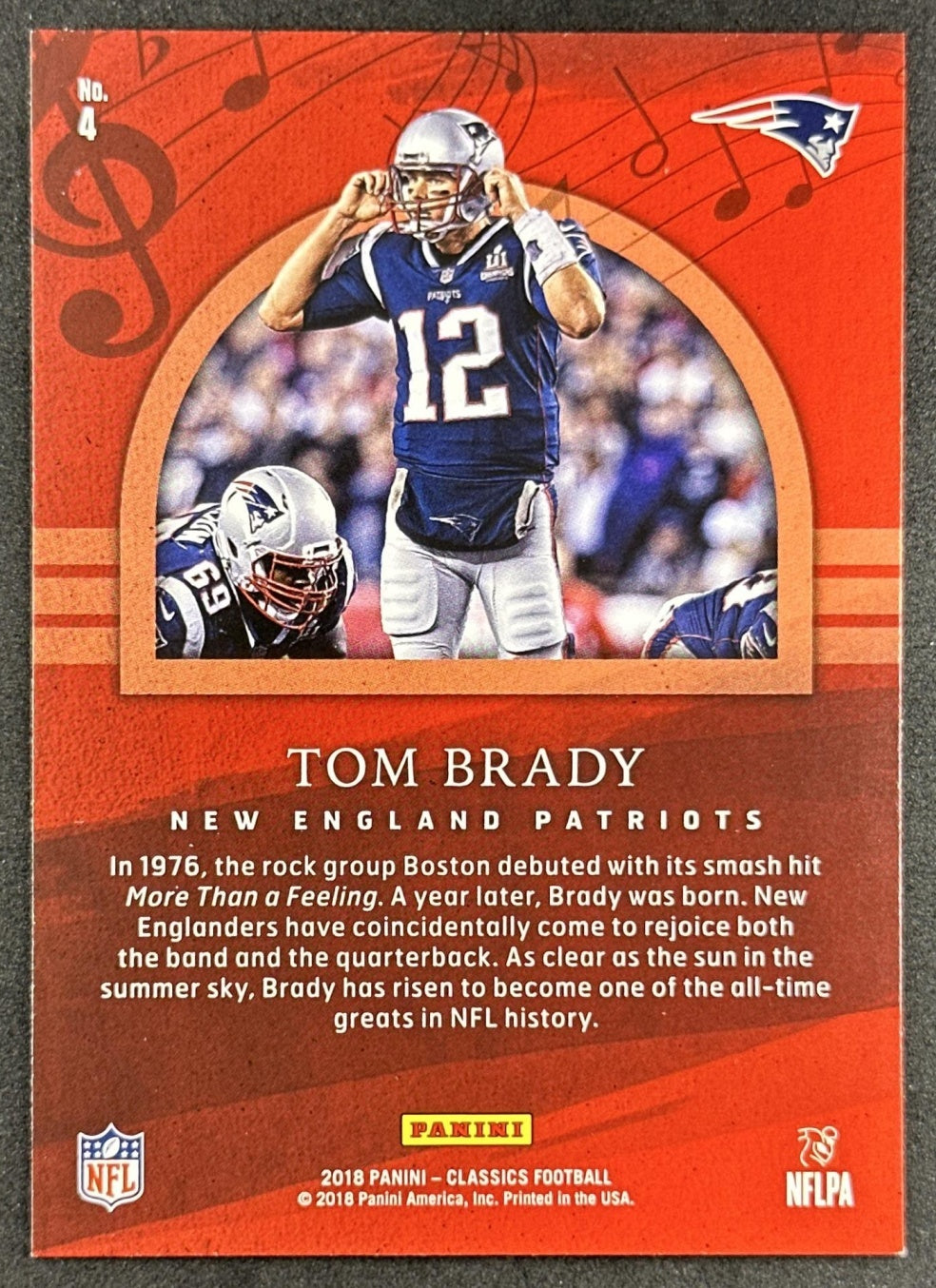 Tom Brady 2018 Classics Composers Patriots
