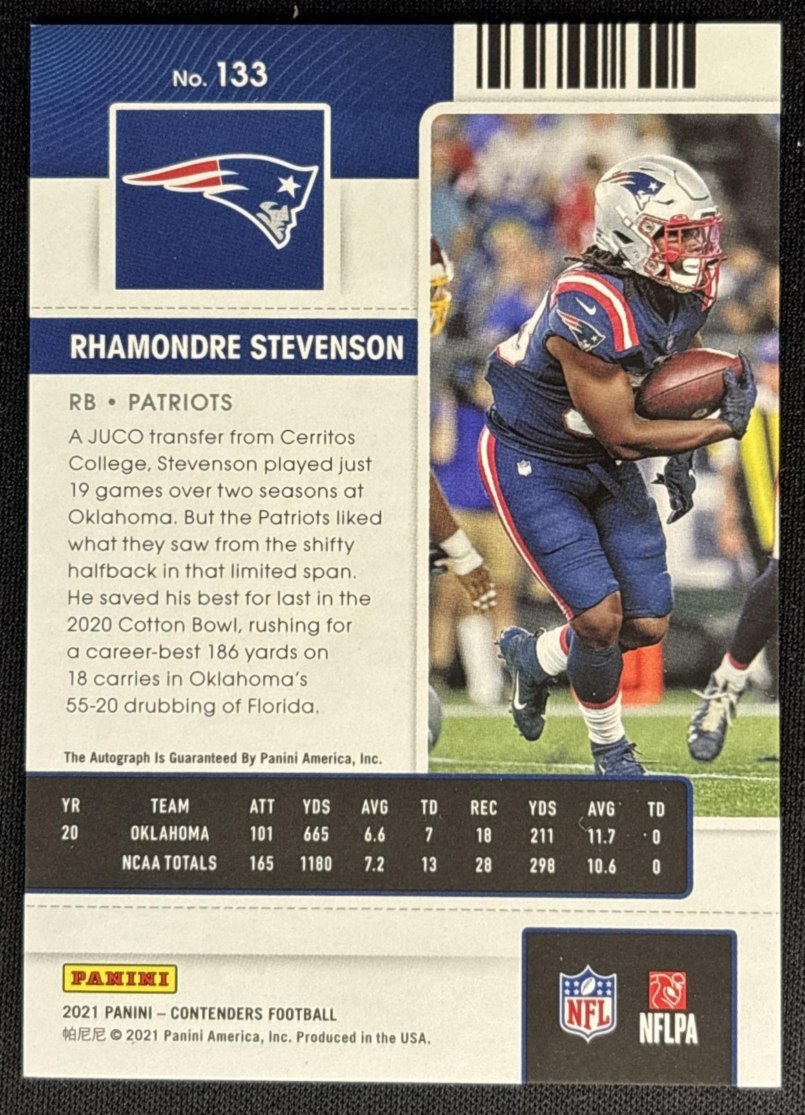 Rhamondre Stevenson 2021 Panini Contenders Playoff Ticket /99 Patriots