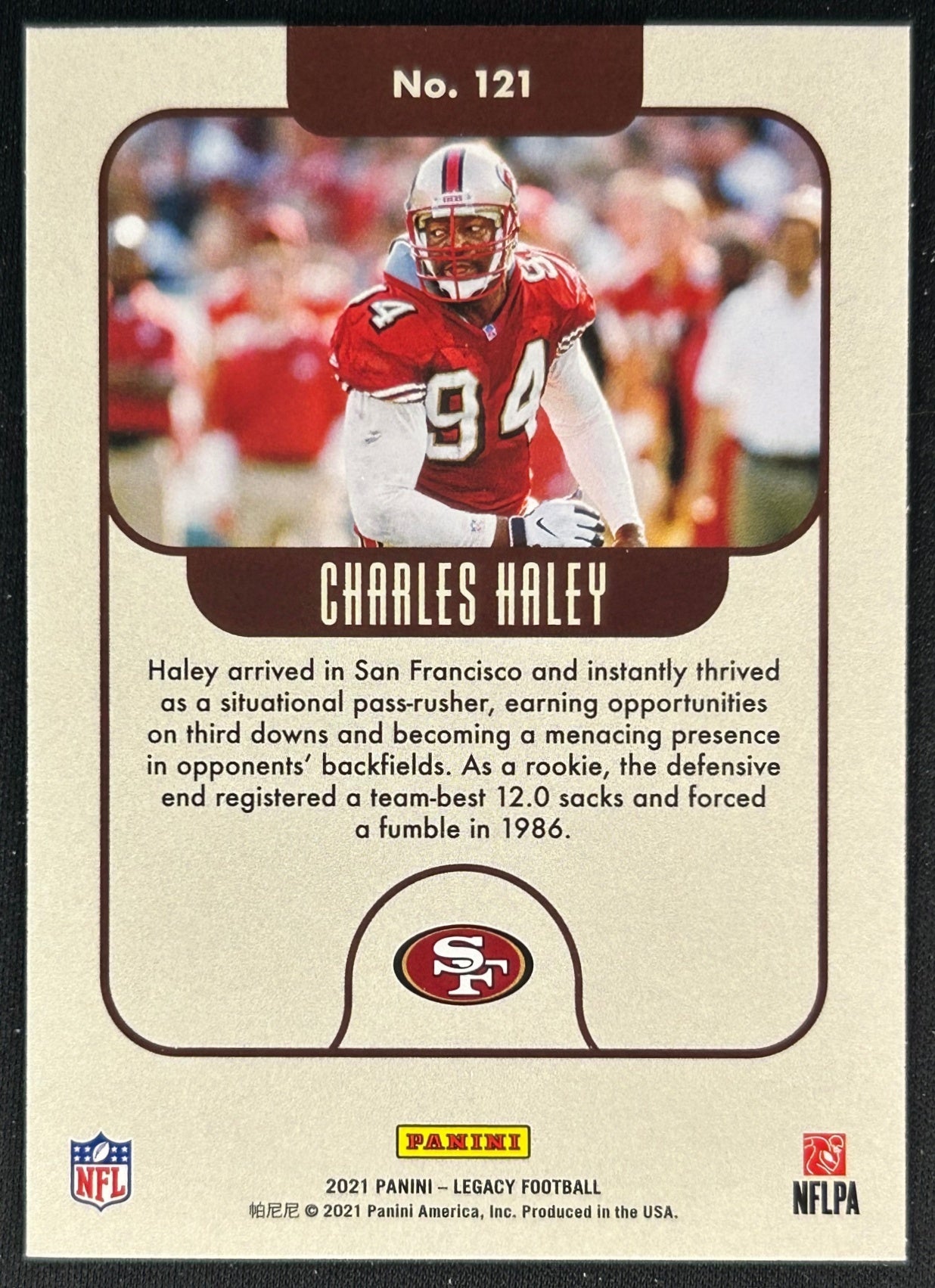 Charles Haley 2021 Legacy back