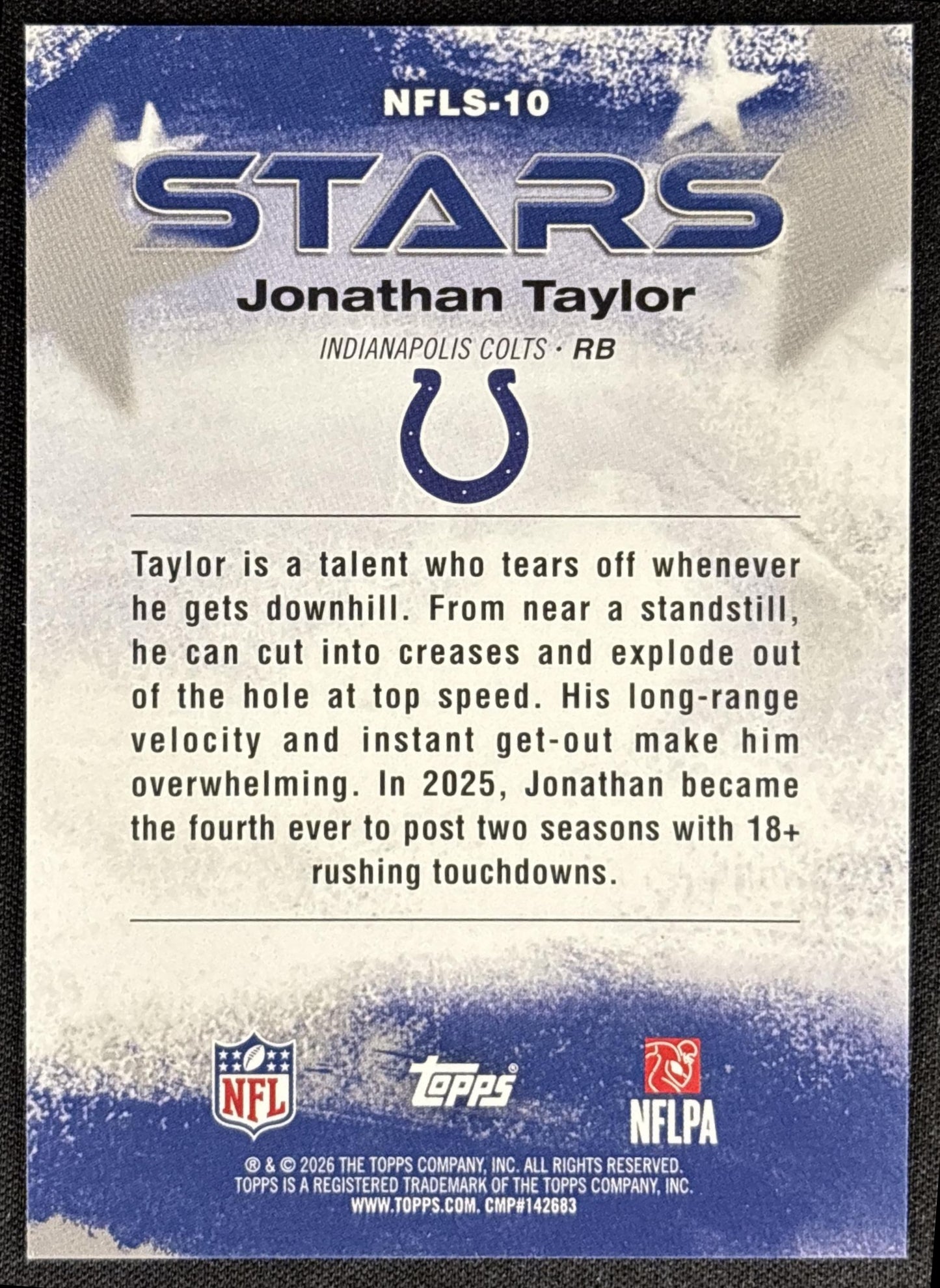 Jonathan Taylor 2026 Topps NFL Stars Colts