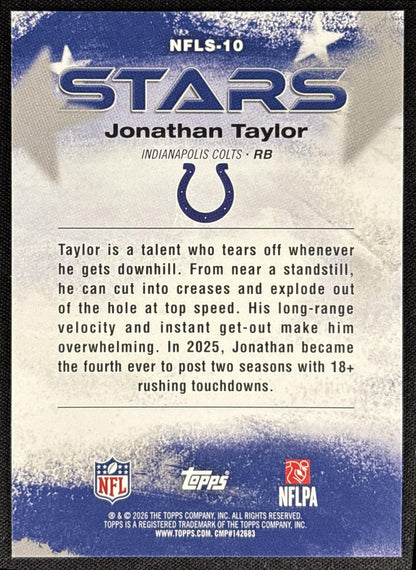 Jonathan Taylor 2026 Topps NFL Stars Colts