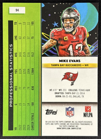 Mike Evans 2025 Topps Cosmic Chrome Buccaneers