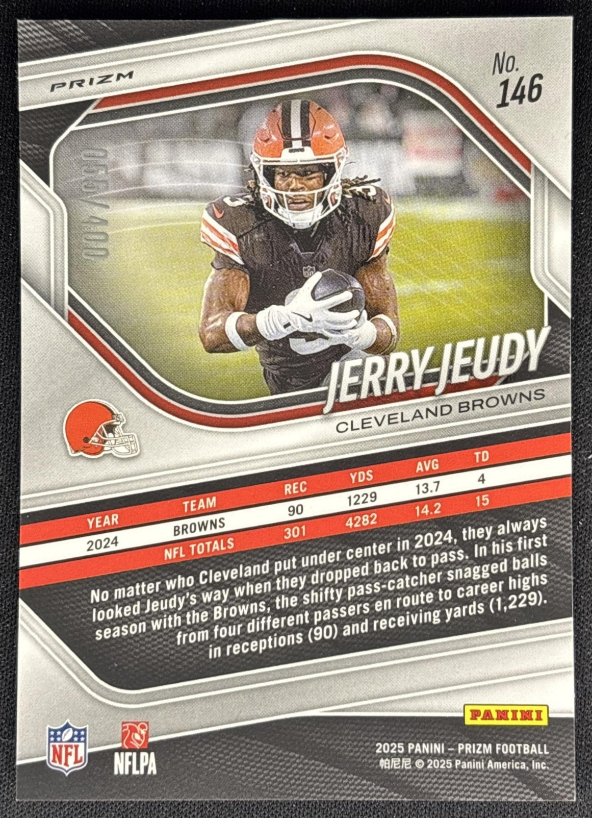 Jerry Jeudy 2025 Panini Prizm Pandora /400 Browns Sports Trading Cards