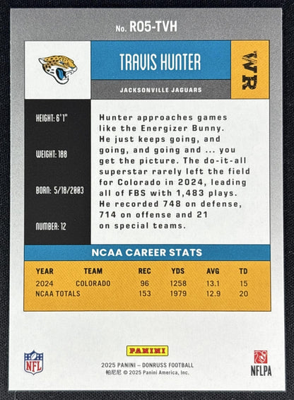 Travis Hunter 2025 Panini Donruss Retro 2005 Jaguars