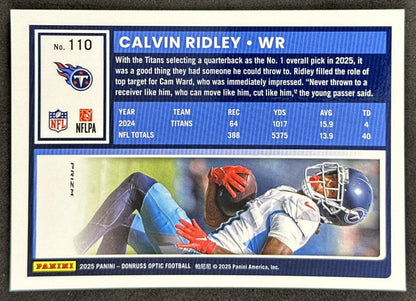 Calvin Ridley 2025 Panini Donruss Optic Stars Prizm Titans Sports Trading Cards