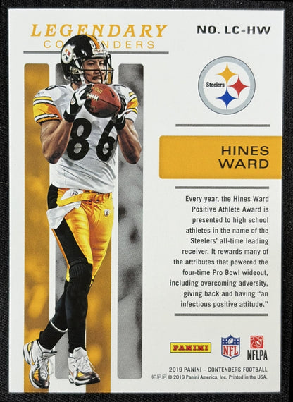 Hines Ward 2019 Panini Contenders Legendary Steelers