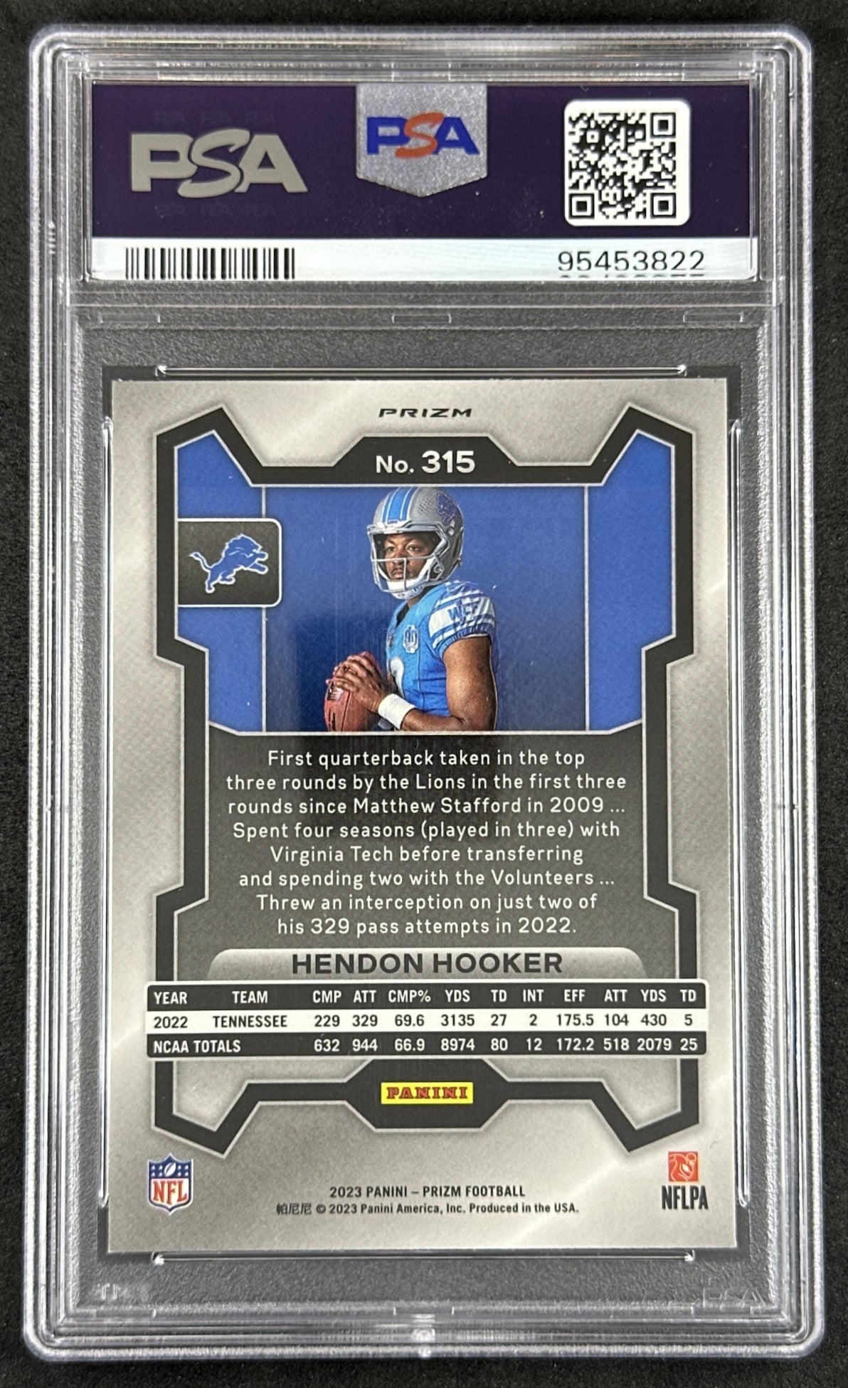 Hendon Hooker 2022 Panini Prizm Variation PSA 10 | Wayne Collection
