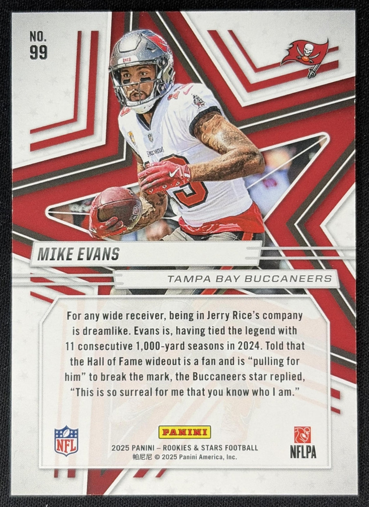 Mike Evans 2025 Panini Rookies & Stars Purple /999 Buccaneers Sports Trading Cards