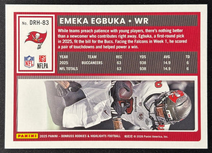 Emeka Egbuka 2025 Donruss Rookies & Highlights Green /5 Buccaneers