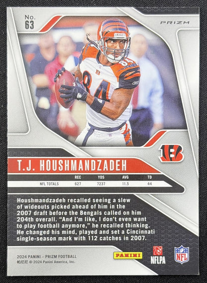 T.J. Houshmandzadeh 2024 Panini Prizm Green Wave Bengals back