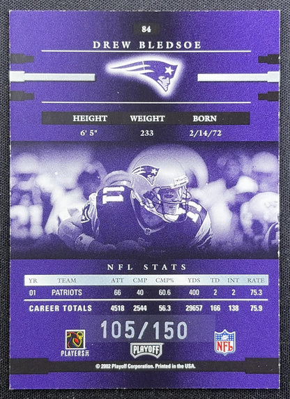 Drew Bledsoe 2002 Playoff Prestige Patriots back
