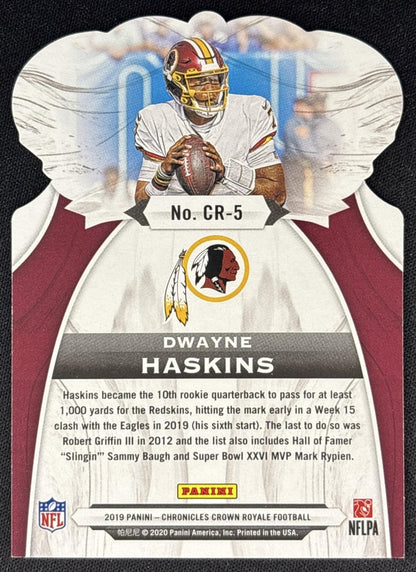 Dwayne Haskins 2019 Panini Chronicles Crown Royale Redskins back
