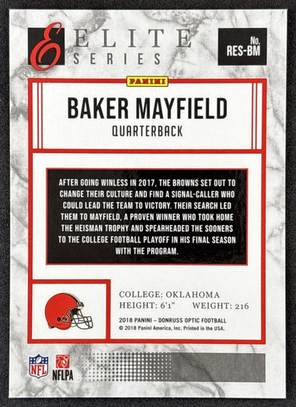Baker Mayfield 2018 Panini Donruss Optic Rookie Elite Series Browns