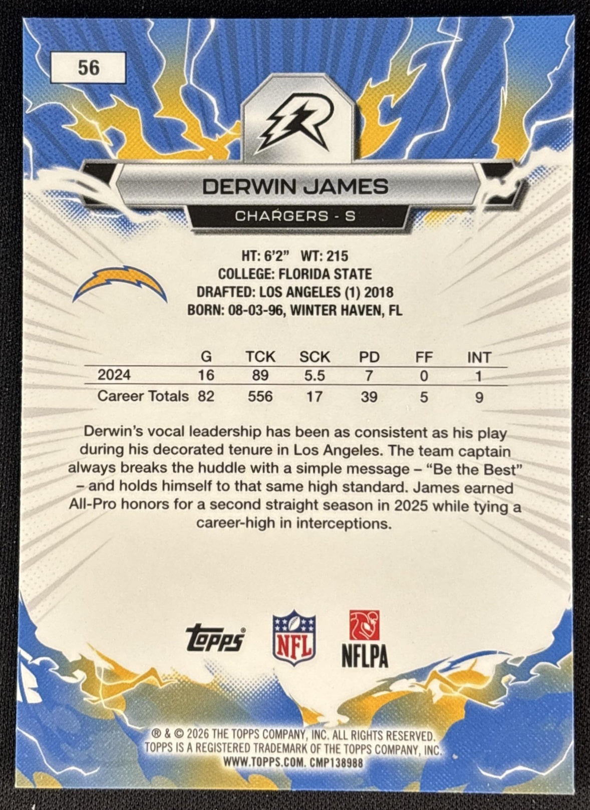 Derwin James 2025 Topps Resurgence Chargers Los Angeles Chargers back