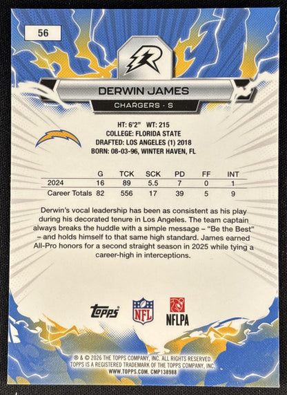 Derwin James 2025 Topps Resurgence Chargers Los Angeles Chargers back