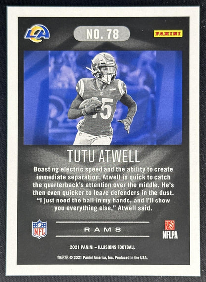 Tutu Atwell 2021 Panini Illusions Trophy Collection Bronze /499 Rookie Rams Sports Trading Cards