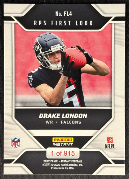 Drake London 2022 Instant NFL RPS First Look Falcons