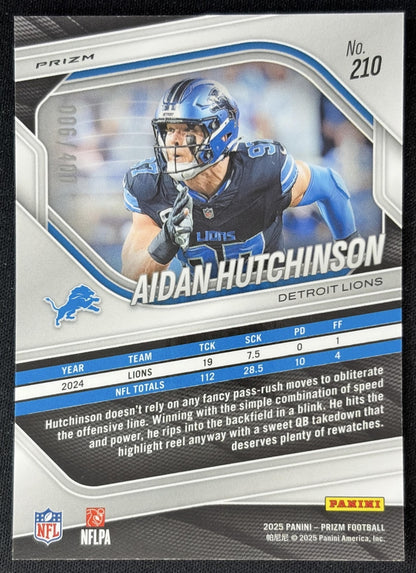 Aidan Hutchinson 2025 Panini Prizm Pandora /400 Lions Sports Trading Cards