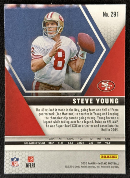 Steve Young 2020 Panini Mosaic 49ers Sports Trading Card