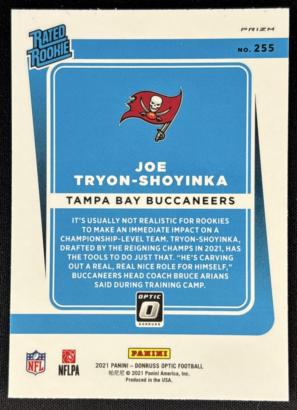 Joe Tryon-Shoyinka 2021 Panini Donruss Optic Pink Buccaneers
