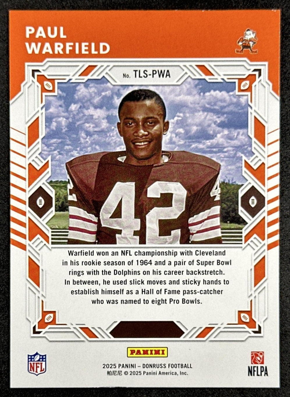 Paul Warfield 2025 Panini Donruss The Legend Series Browns Sports Trading Cards