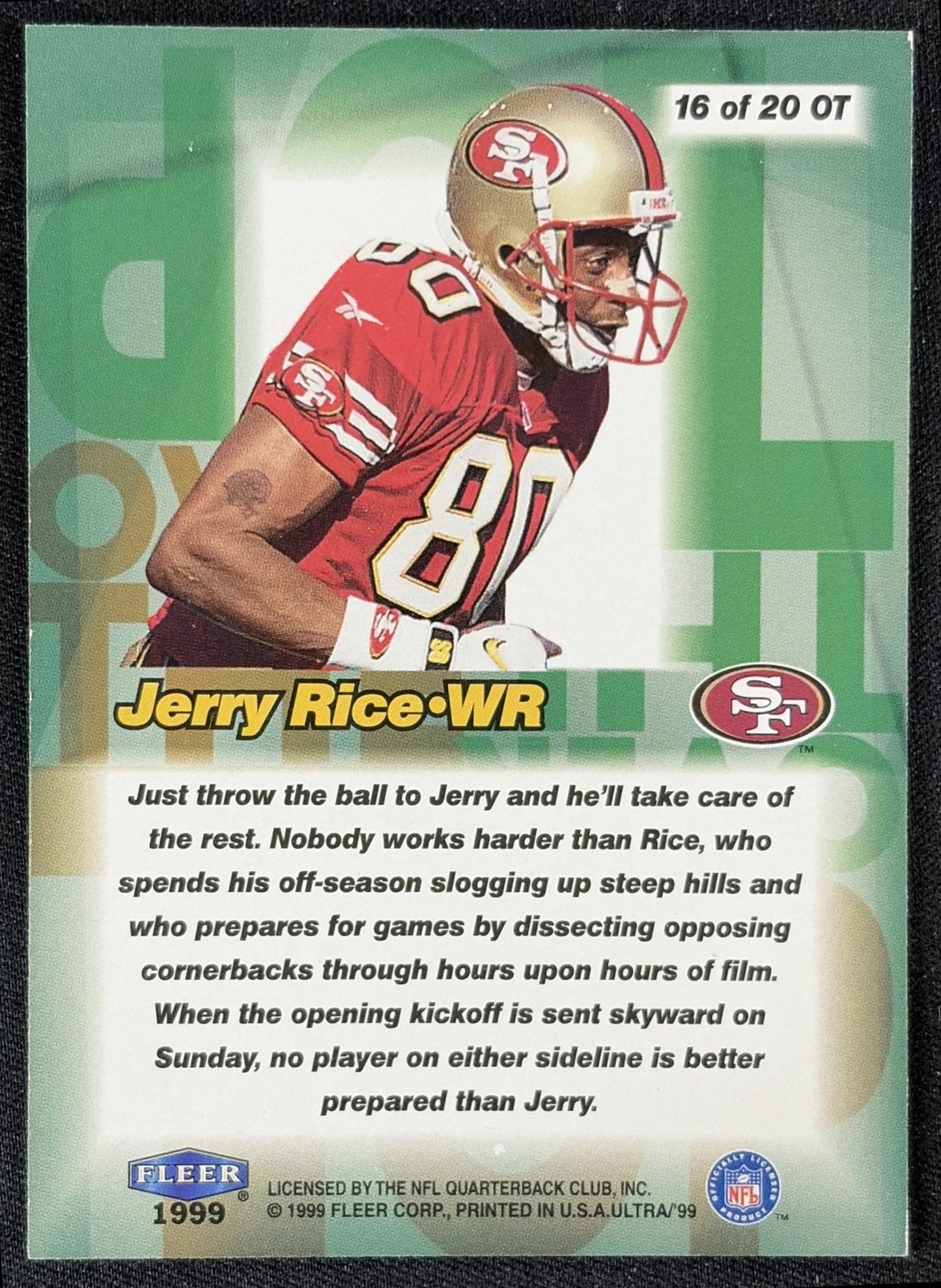 Jerry Rice 2000 Fleer Ultra 49ers