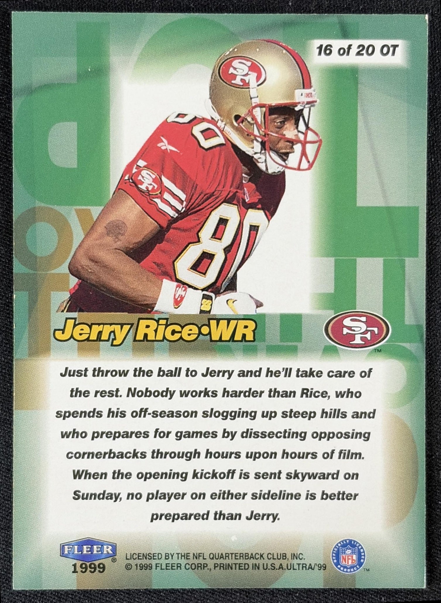 Jerry Rice 2000 Fleer Ultra 49ers