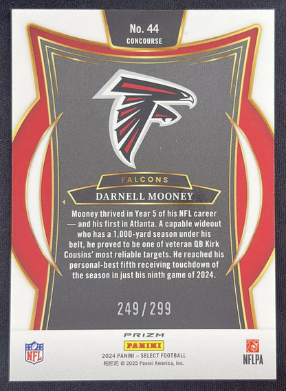 Darnell Mooney 2024 Panini Select Concourse Tri-Color Prizm /299 Falcons