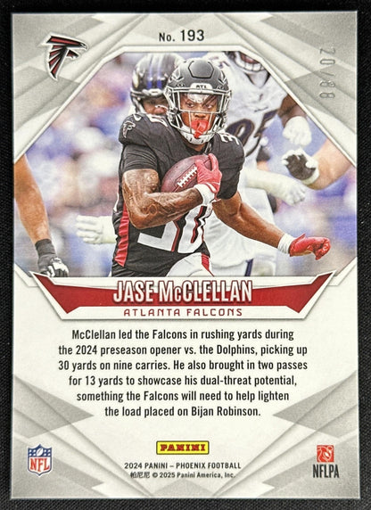 Jase McClellan 2024 Panini Phoenix Pink Fade /88 Falcons
