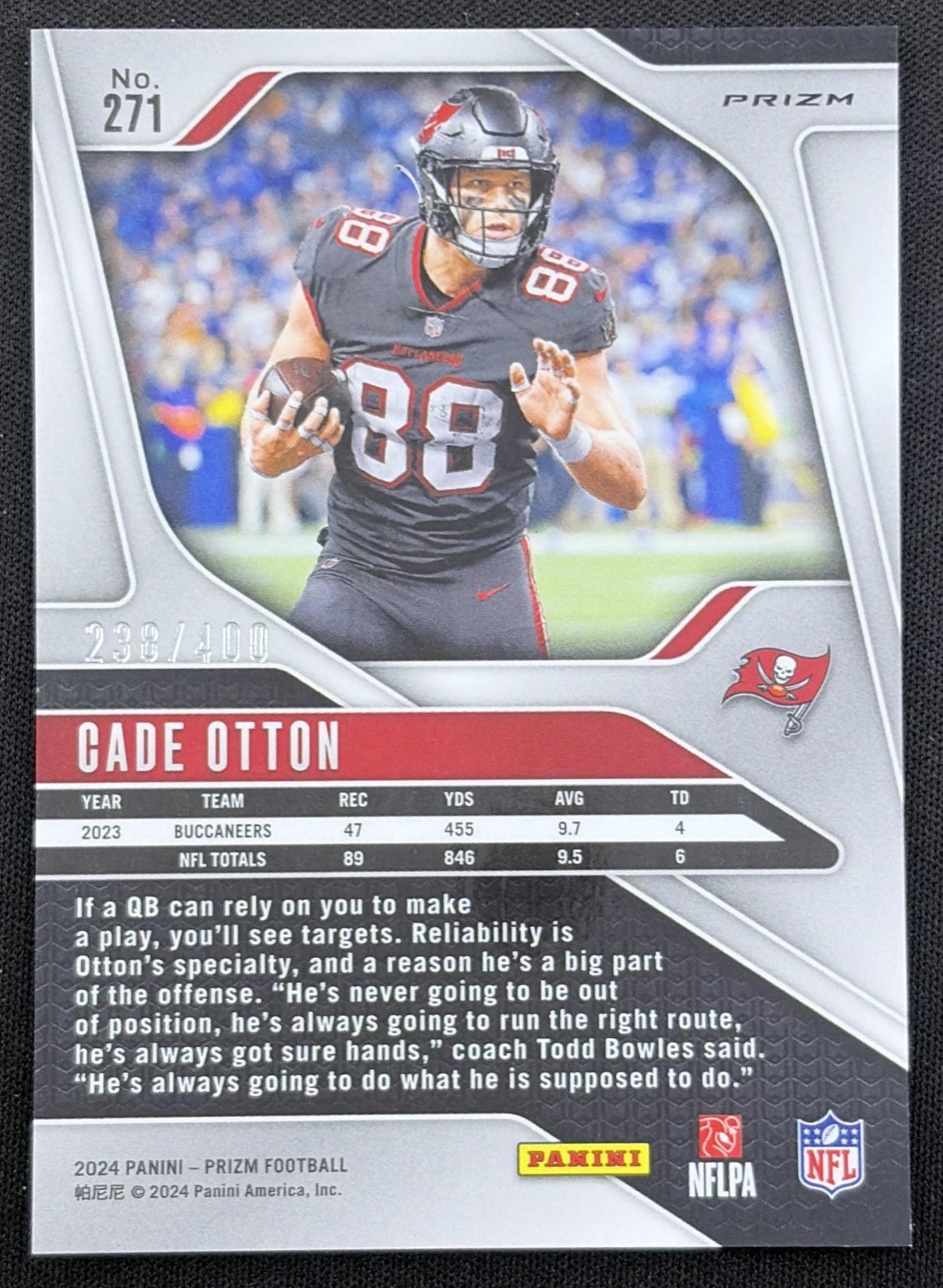 Cade Otton 2024 Panini Prizm Pandora /400 Buccaneers