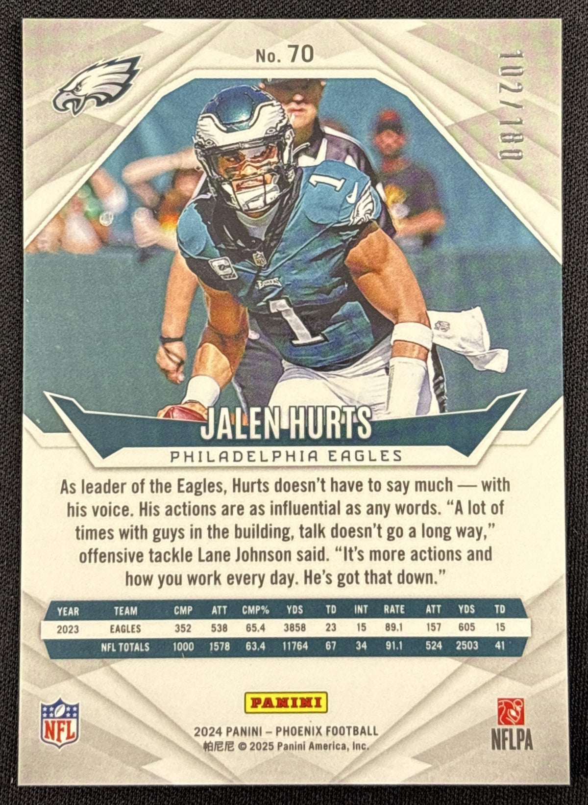 Jalen Hurts 2024 Panini Phoenix Stars /180 Eagles