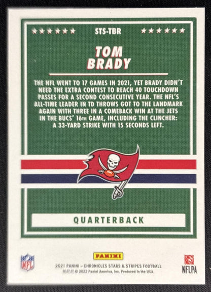 Tom Brady 2021 Panini Chronicles Stars and Stripes Buccaneers Sports Trading Cards