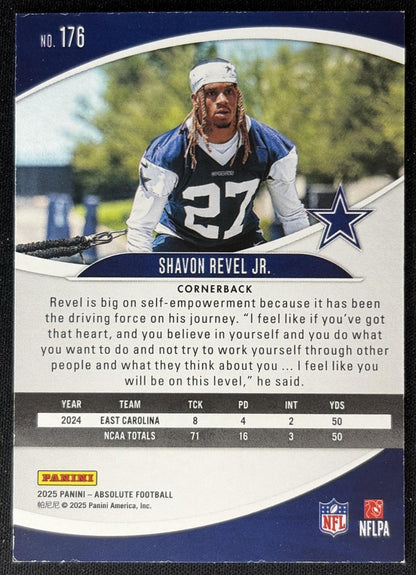 Shavon Revel Jr. 2025 Panini Absolute Rookies Cowboys Sports Trading Cards