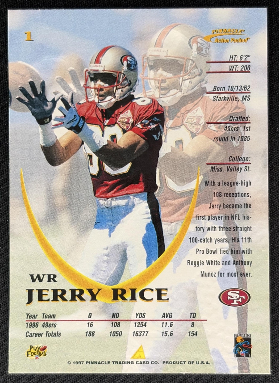 Jerry Rice 1996 Action Packed 49ers Sports Trading Cards