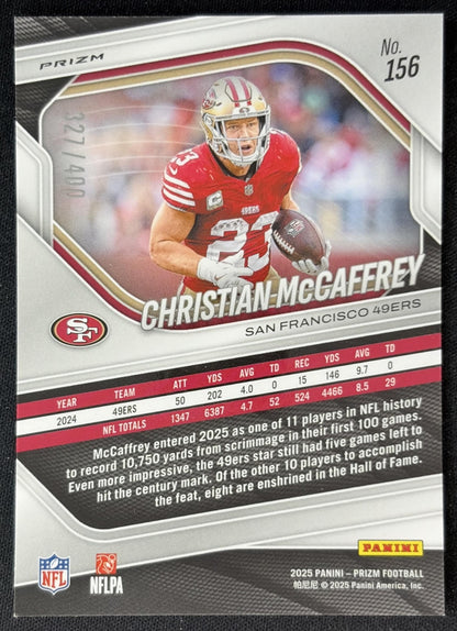 Christian McCaffrey 2025 Panini Prizm Pandora /400 49ers Football