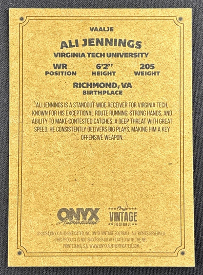 Ali Jennings III 2024 Onyx Vintage Collection Auto