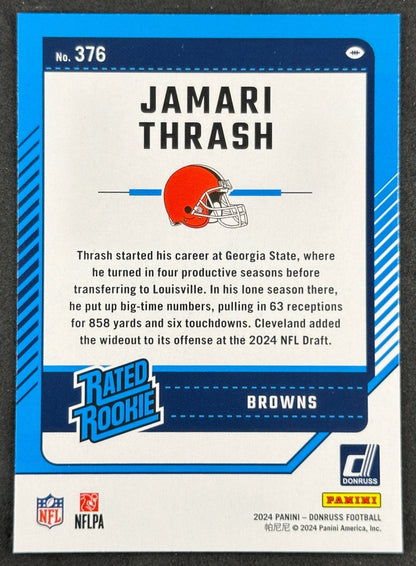 Jamari Thrash 2024 Donruss Rated Rookie Browns Sports Trading Cards