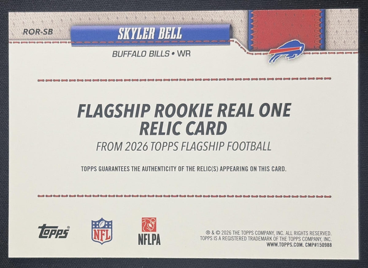 Skyler Bell 2026 Topps Real One Relic Bills