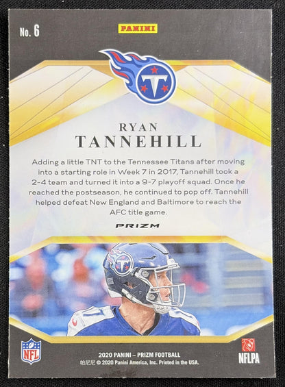 Ryan Tannehill 2020 Panini Prizm Brilliance Prizms No Huddle Titans Sports Trading Card