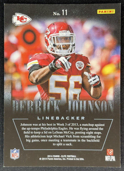 Derrick Johnson 2014 Panini Elite Legends of the Fall Silver Chiefs - Back