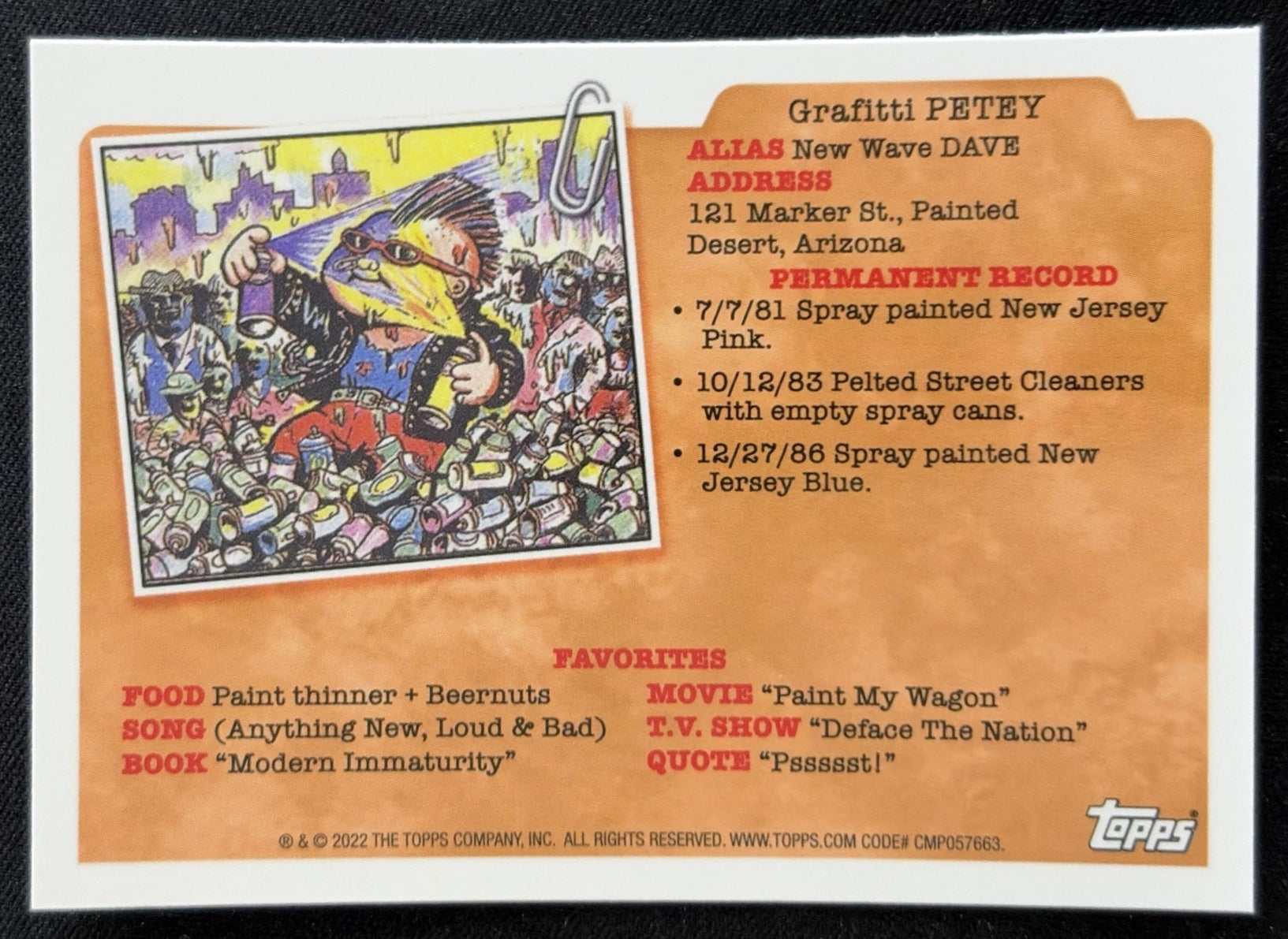 Haunted Hollis 2022 Topps Garbage Pail Kids Sapphire Sports Trading Card