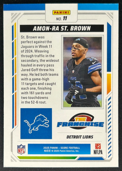 Amon-Ra St. Brown Score The Franchise Detroit Lions Sports Trading Cards