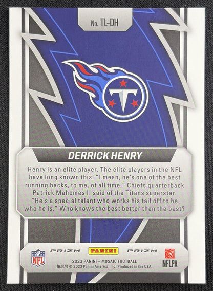 Derrick Henry 2023 Panini Mosaic Thunder Lane Mosaic Titans Sports Trading Card