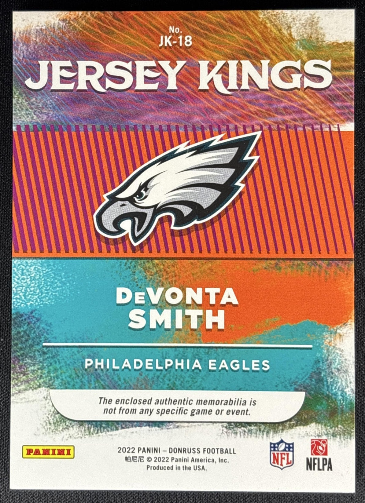 DeVonta Smith 2022 Panini Donruss Jersey Kings Studio Series /100