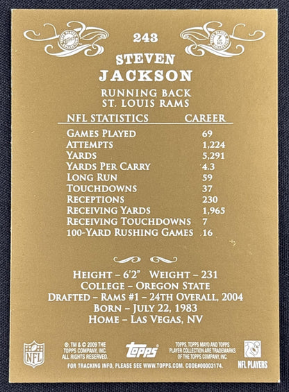 Steven Jackson 2009 Topps Mayo Rams