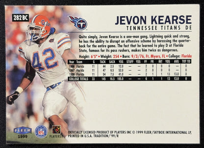 Jevon Kearse 1999 Fleer Tradition Blitz Collection Titans