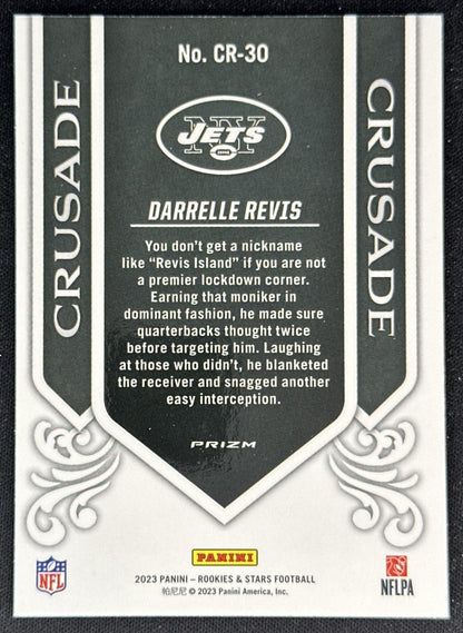 Darrelle Revis 2023 Panini Rookies & Stars Crusade Red Plaid Jets back